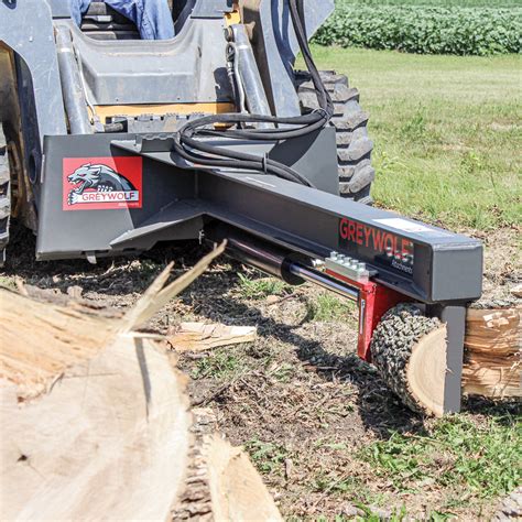 log cutter splitter skid steer|skid steer mounted wood splitter.